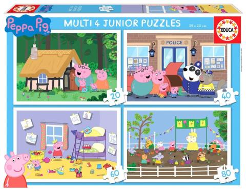 Puzzle 20+40+60+80 Świnka Peppa G3