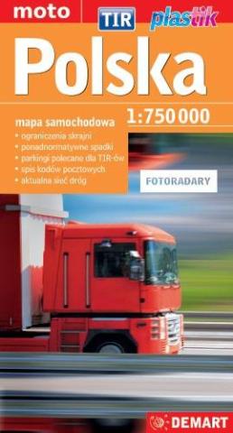 Polska 1:715 000 mapa samochodowa plastik