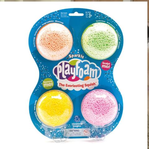 Playfoam. Masa piankowa z brokatem, modelina 4 kol