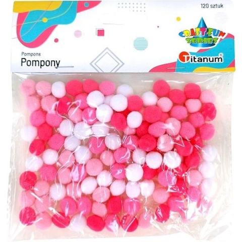 Pompony poliestrowe 10mm mix 120szt