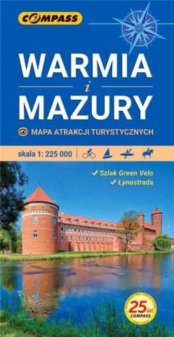 Mapa atrakcji tur. - Warmia i Mazury 1:225 000 w.3