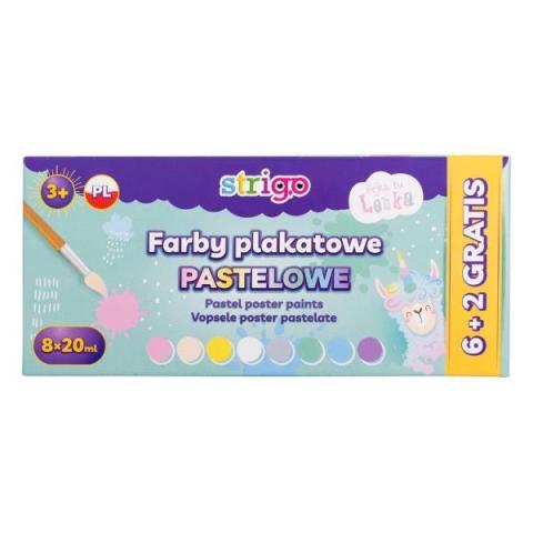 Farby plakatowe 8 kolorów STRIGO