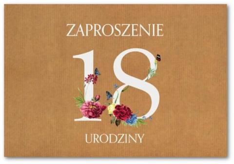 Zaproszenie Urodziny 18 ZT36 (10szt.)