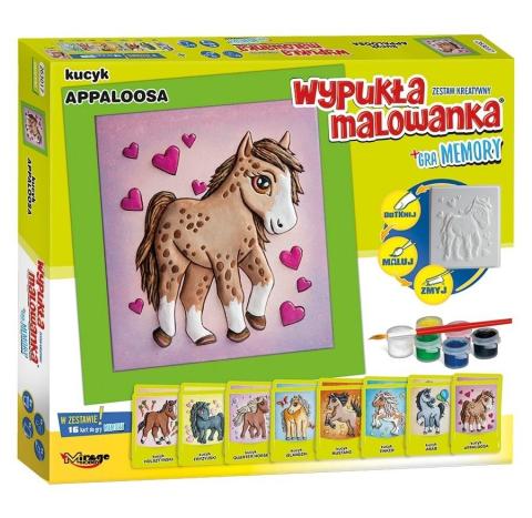 Wypukła malowanka Kucyk Appaloosa + gra memory