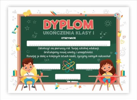 Dyplom A4 ukończenia klasy pierwszej Tablica 30szt