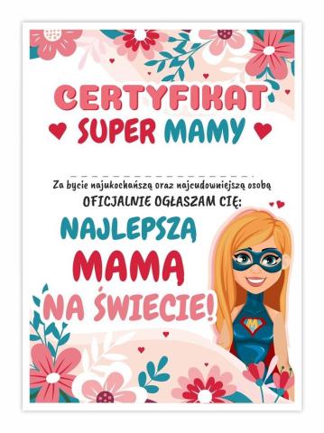 Certyfikat A4 Super Mamy 20szt