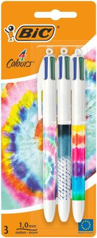 Długopis 4 Colours Message Tie Dye 3szt BIC