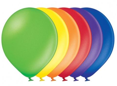 Balony B85 metaliczne MIX 27cm 100szt