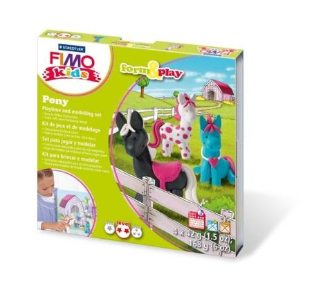 Zestaw Fimo Kids Form&Play 4 x 42g Kucyki