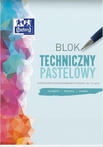 Blok techniczny A4/10K 225G pastelowy (20szt)