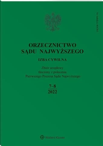 Orzecznictwo Sądu Najwyższego 7-8/2022