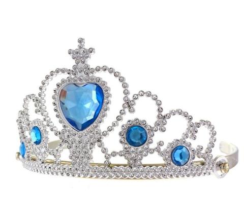 Tiara księżniczki z niebieskimi kamyczkami