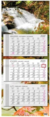 Kalendarz 2023 trójdzielny Woda