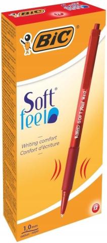 Długopis Soft Feel czerwony (12szt) BIC