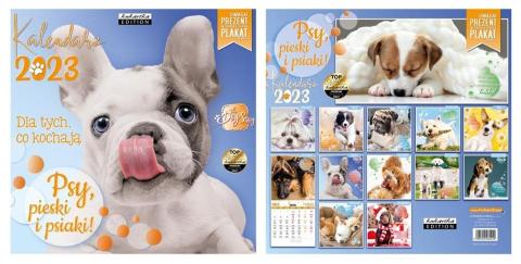 Kalendarz 2023 ścienny Classic Psy