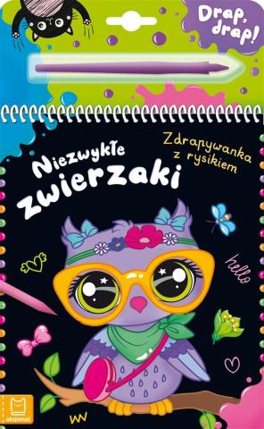 Niezwykłe zwierzaki. Zdrapywanka z rysikiem