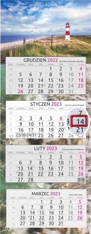 Kalendarz 2023 czterodzielny latarnia