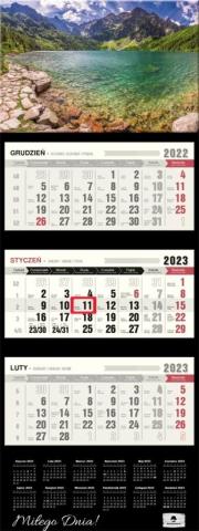 Kalendarz 2023 trójdzielny wypukła główka Tatry