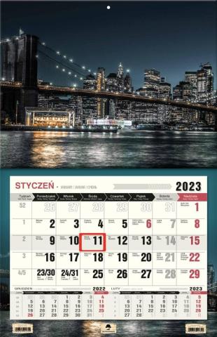 Kalendarz 2023 jednodzielny XL Miasto