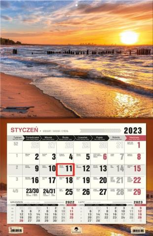 Kalendarz 2023 jednodzielny XL Bałtyk