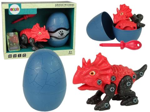 Zestaw Dinozaur Triceratops z Jajkiem DIY