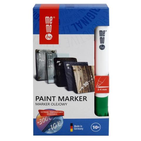 Marker olejny 2-4mm zielony (10szt) MemoBe