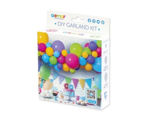 Girlanda balonowa DIY kolorowa 65 balonów + taśma