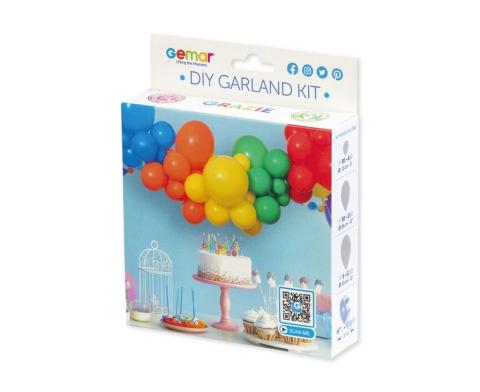 Girlanda balonowa DIY tęczowa 65 balonów + taśma