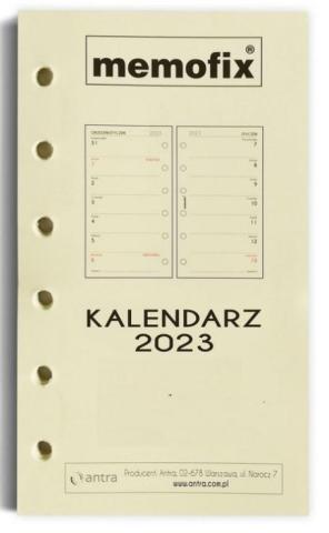 Wkład kalendarzowy 2023 Memofix B6 TDW