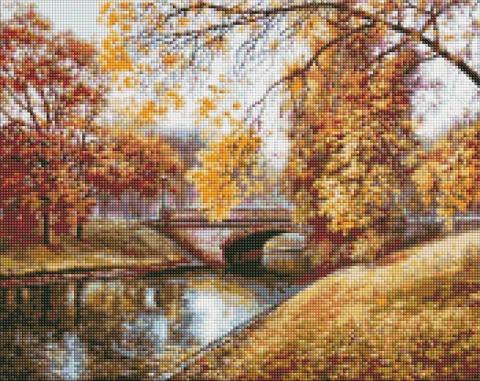 Diamentowa mozaika - Jesienny krajobraz 40x50cm