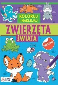 Zwierzęta świata. Kolorowanki z naklejkami