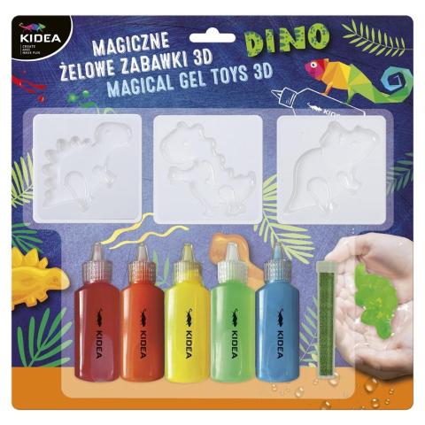 Magiczne żelowe zabawki 3D Dinozaury KIDEA