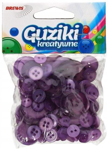 Guziki kreatywne fioletowe 40g