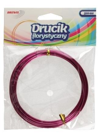 Druciki florystyczne 3mx2mm różowe