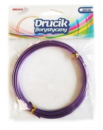 Druciki florystyczne 3mx2mm fioletowe