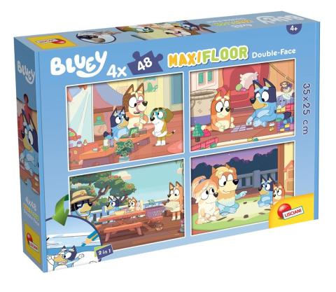 Puzzle podłogowe dwustronne Maxi 4x48 Bluey