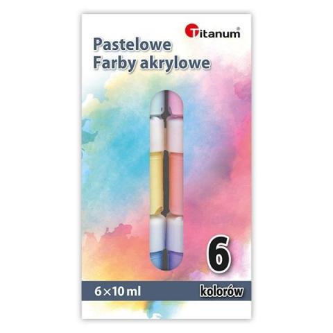 Farby akrylowe pastelowe 6 kolorów