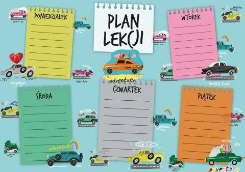 Plan lekcji A5 - Auta