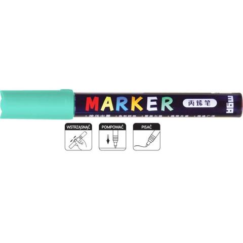 Marker akrylowy 1-2 mm jasnozielony M&G