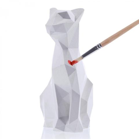 Figurka do pomalowania - Cat Low Poly 18,2cm