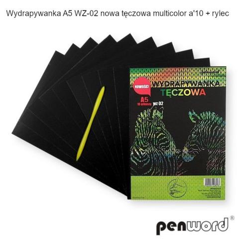 Wydrapywanka tęczowa A5 10 arkuszy WZ-02