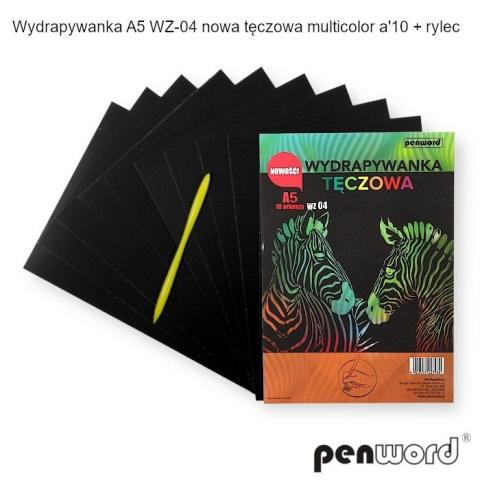 Wydrapywanka tęczowa A5 10 arkuszy WZ-04