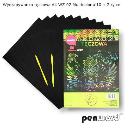 Wydrapywanka tęczowa A4 multicolor WZ-02