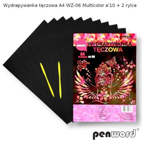 Wydrapywanka tęczowa A4 multicolor WZ-06