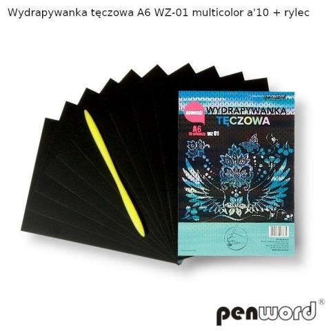 Wydrapywanka tęczowa A6 multicolor WZ-01