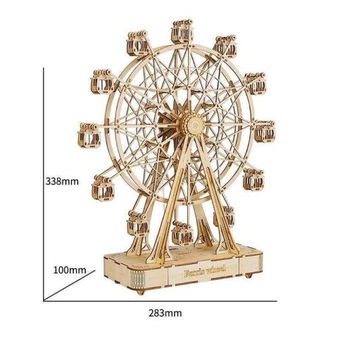 Puzzle Drewniane 3D Pozytywka Diabelski młyn