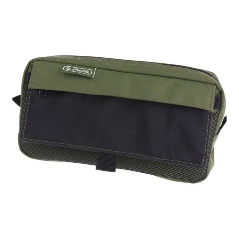 Piórnik kosmetyczka 2 kieszenie olive/black