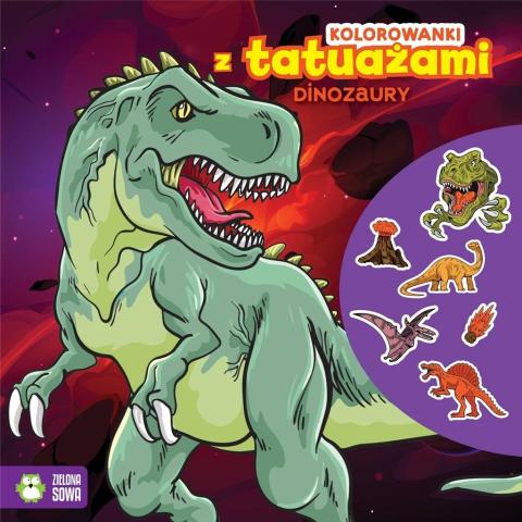 Kolorowanki z tatuażami. Dinozaury