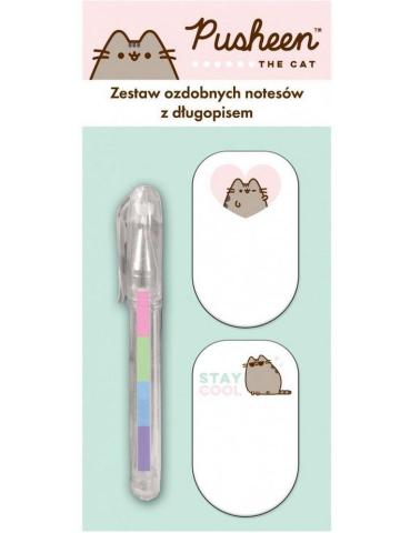 Zestaw mini długopis + notes 2 sztuki Pusheen