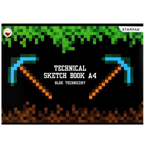 Blok techniczny A4/10K biały Pixel Game2 (20szt)